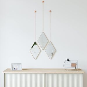 Umbra Diamond Shape Set Of 3 Copper Hanging Mirrors